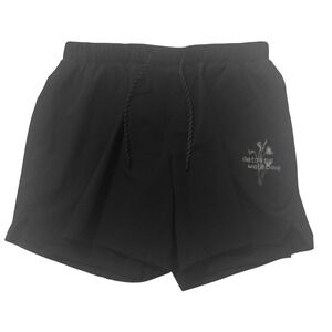 Lululemon Shorts Mens Medium Surge Lined Black Hike Collection Detours Welcome